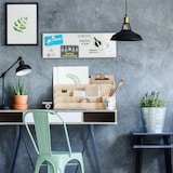 thumbnail of Relaxdays Magnettafel Glas, magnetisch, abwischbar, Büro & Zuhause, Magnete & Stift, Whiteboard HxB: 20 x 60 cm, weiß