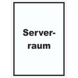 thumbnail of Serverraum Schild mit Text Computer IT PC hochkant A2 Rückseite selbstklebend