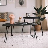 thumbnail of Table basse triangulaire en métal gris anthracite