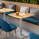 thumbnail of Base de mesa 40x40 cm, altura 75 cm, en hierro blanco