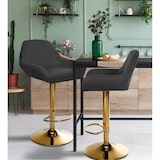 thumbnail of Barhocker Braga Gold Stoff schwarz