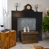 thumbnail of Caminetto Decorativo Finto con Ripiano - 107x100 Cornice per Camino Finto Nero