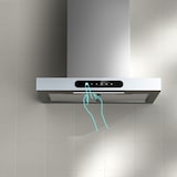 thumbnail of CIARRA Campana extractora Dynamic A+++ 650 m³/h 60 cm WIFI APP Funcionamiento SensorTouch Campana de pared acero inoxidable cristal blanco VM6102W