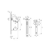 thumbnail of Serrure encastrable pour porte d'intérieur monomax nf têtère noire