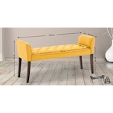 thumbnail of Chaise Longue Cleopatra Tapizado en Tela Amarillo/Antiguo oscuro