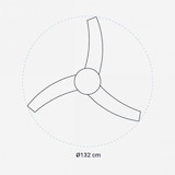 thumbnail of Ventilador de Teto Silencioso MIDI 132B com Luz Led Branca 132cm