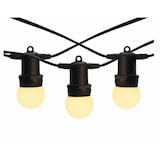 thumbnail of Guirlande guinguette extérieur 10M 20 ampoules LED blanc chaud E27 1W câble noir extensible