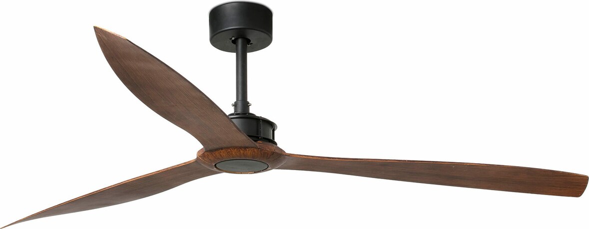 JUST FAN XL Mattschwarz/Holzventilator 178 cm SMART