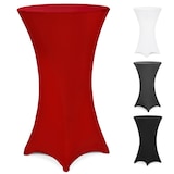 thumbnail of DETEX® Stehtischhusse Rot 80-85cm Verstärkter Fußbereich 30°C Waschbar Stehtisch Hussen Stretch Tisch Überzug Hochzeit