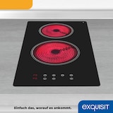 thumbnail of Exquisit Kochfeld EKC300-020 | Glaskeramik | Touch Control | 2 Kochstellen | Rahmenlos | 3000 W
