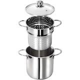 thumbnail of Kopf Pastatopf Makkaroni (Edelstahl, Induktion, Ø 20 cm, mit Siebeinsatz für Gemüse)