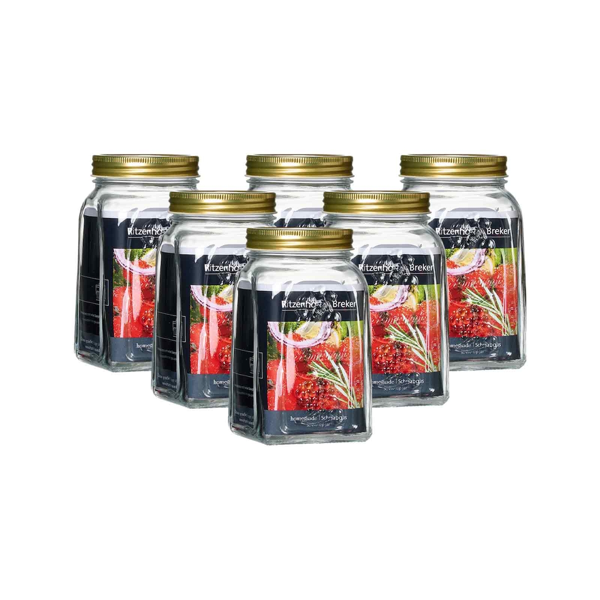 Ritzenhoff & Breker Homemade Einmachglas 1 l 6er Set