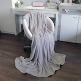 thumbnail of Kuscheldecke Jacquard Flanell - 130x170 cm - Hellgrau