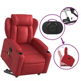 thumbnail of vidaXL Massagesessel mit Aufstehhilfe Rot Kunstleder