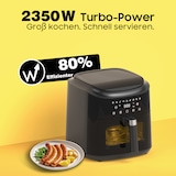 thumbnail of 9L XL Airfryer Heißluftfritteuse, 2350W, Sichtfenster & Innenbeleuchtung, Touchscreen, 9 Programme, 360° Heißluft – Fettarm ohne Öl