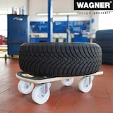 thumbnail of WAGNER Transporthilfe Multiplex MAXIGRIP ERGO 18 mm - 57,5 x 29 x 13,5 cm, Rollen Ø 100 mm, Tragkraft 400 kg - 20131101