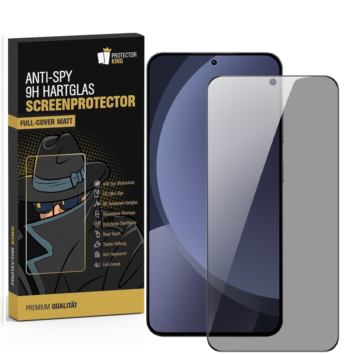 2x Blickschutz 9H Panzerglas für Samsung Galaxy S25 Full-Screen Protector Anti-Spy Anti-Reflex matt entspiegelt Schutzglas Displayschutz
