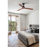 thumbnail of Ventilador de techo Faro Barcelona - Lantau L Negro/Madera - Motor CC silencioso, sin luz, mando a distancia, 6 velocidades