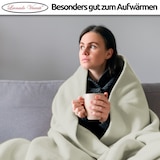 thumbnail of Kuscheldecke Grau 150x200 cm Wolldecke Fleece extra weiche Wohndecke Sofa