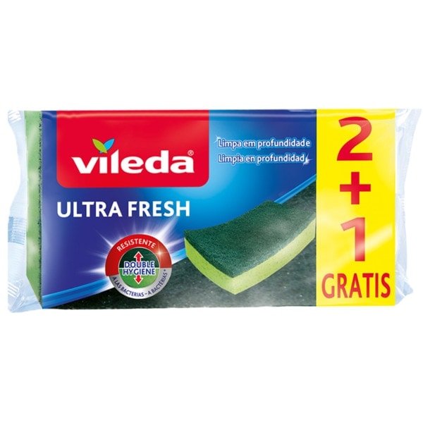 Vileda Estropajo Ultra-Fresh 2uds+1ud