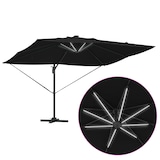 thumbnail of vidaXL Freischwingender Roma Sonnenschirm mit LEDs Schwarz 352x251x265 cm Aluminium