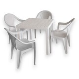 thumbnail of Tavolo da esterno quadrato componibile in polipropilene 78x78xH73 cm -  Bianco