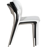 thumbnail of Set 4 Sedie Impilabili in polipropilene 83x56x46 cm Colore Antracite Design Moderno
