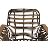thumbnail of Esszimmerstuhl HWC-M29, Küchenstuhl Korbstuhl Rattansessel Rattanstuhl Stuhl mit Armlehnen, Kubu Rattan Holz Metall