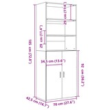thumbnail of Helloshop26 - Buffet Sideboard Kommode Kleiderschrank Aufbewahrungsmöbel Organizer Küche Wohnzimmer Lounge hohe Sonoma-Eiche 70 x 02_0035628