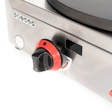 thumbnail of Romux® Máquina de Facer Crepes a Gás Profissional Simple de Bancada em Aço Inox com 1 Placa de Ferro Fundido de 40 cm Ø | Crepeira - 3000 W