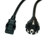 thumbnail of VALUE Netzkabel, IEC-Buchse & CEE7/7-Stecker gerade, schwarz, 1,8 m