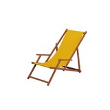 thumbnail of Sonnenliege gelb Liegestuhl Fußteil Sonnendach Kissen Holz Deckchair Gartenmöbel 10-302 F S KH