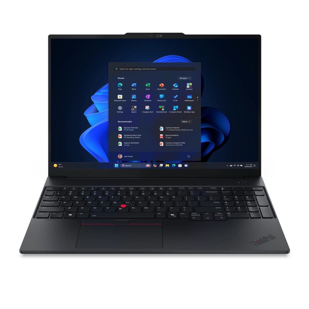 Lenovo ThinkPad E16 G3 (Black, 16" WUXGA, Intel® Core™ Ultra 5 225U, 96 GB RAM, 4 TB SSD) mit Windows 11 Pro & Office 2024 Pro