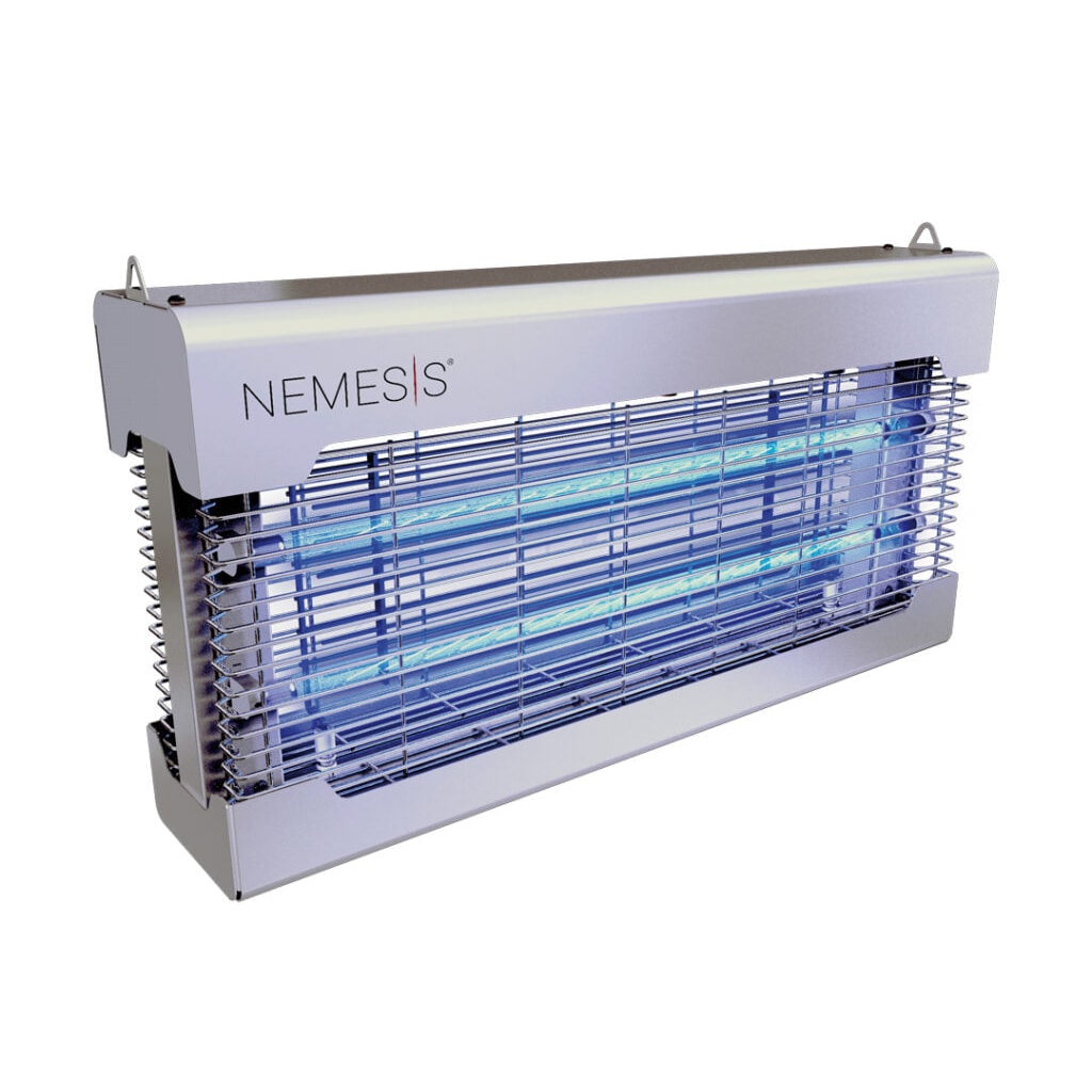 Lampada insetticida UV cattura insetti Pestwest NEMESIS X Inox