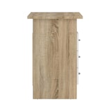 thumbnail of WellHome - Secretária com 3 Gavetas em cor Carvalho e Branco 121 x 49 x 73 cm - Segre Oak