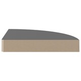 thumbnail of vidaXL Eck-Schweberegal Hochglanz-Grau 25x25x3,8 cm MDF