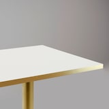 thumbnail of Tisch Rome goldmetallic 70x70cm - Modell Weiß mit messingfarbenen Kanten