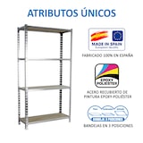 thumbnail of SimonRack Estante Metálico 1500x1200x500 mm, 4 Prateleiras em Madeira, Estrutura em Aço, 200 kg por Nível, Galvanizado/Madeira – Maderclick