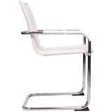 thumbnail of pemora Besucherstuhl Freischwinger Schwingstuhl LIANA Kunstleder weiß