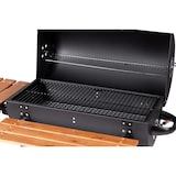 thumbnail of Tarrington House Louisiana houtskoolbarbecue, 71 x 35 cm grilloppervlak, uitklapbare zijplanken, verrijdbaar, staal/hout, zwart