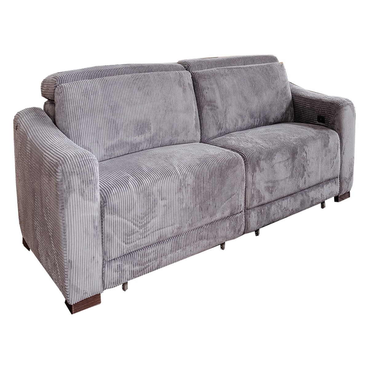 KAWOLA Big Sofa KIANA 3-Sitzer Funktionssofa Kopfstütze verstellbar Cord anthrazit