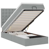 thumbnail of vidaXL Ottoman-Bett mit Matratze Hellgrau 80x200 cm Stoff