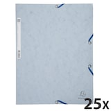 thumbnail of Exacompta  Cod. 55531E - Cartella 3 lembi con elastici in cartoncino lustré 400 g/mq - 24x32cm grigio chiaro - Confezione da  25 pz.