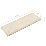 thumbnail of vidaXL Trapmatten 15 st 65x21x4 cm wit