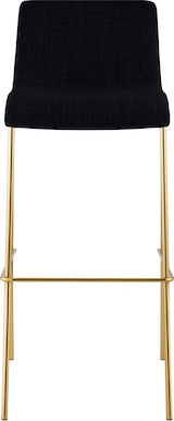 thumbnail of CLP 2er Set Barhocker Hover Stoff Vierfußgestell Gold Stoff HBT: 100x43x48 cm schwarz