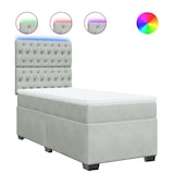 thumbnail of vidaXL Boxspringbett mit Matratze Hellgrau 100x200 cm Samt