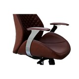 thumbnail of Bürodrehstuhl Pantera Low mit Armlehnen, Kunstleder braun