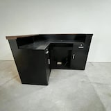 thumbnail of Bartheke, Empfangstheke, Metall-Holz-Bar, Kassenbereich, ideal für Bars, Restaurants und Geschäfte 160×50×100cm 【TWWW 160 ZJ60】