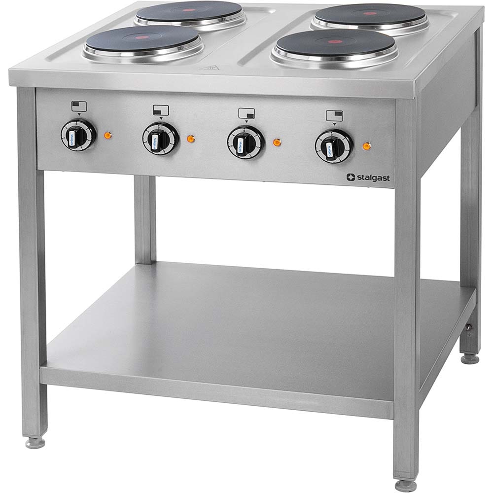 Stalgast Elektroherd Serie 700 - 4 Platten à 2,6 kW, 800 x 700 x 850 mm (BxTxH)