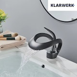 thumbnail of NAVIS | Grifo de baño en cascada de diseño negro | Grifo de fregadero de acero inoxidable de primera calidad | Mezclador hotel 2 conexiones